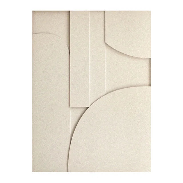 Nordic 3D Geometric Abstract Canvas Wall Art | Minimalist Print