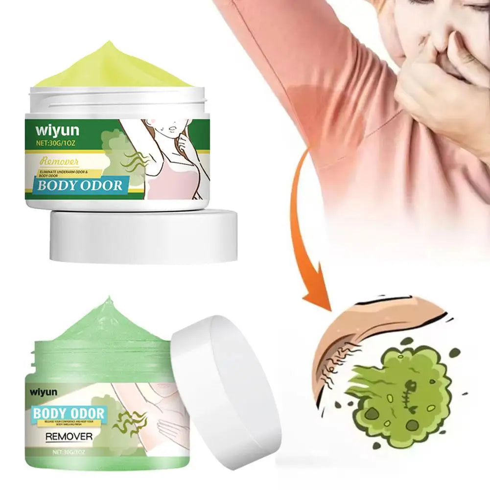 Underarm Odor Cream 30g Body Sweat Remove Bad Smell Deodorant Armpit Lasting Refreshing Significant Effect Sweatproof Odor Cream Peaceful Pleasures Health and Wellness