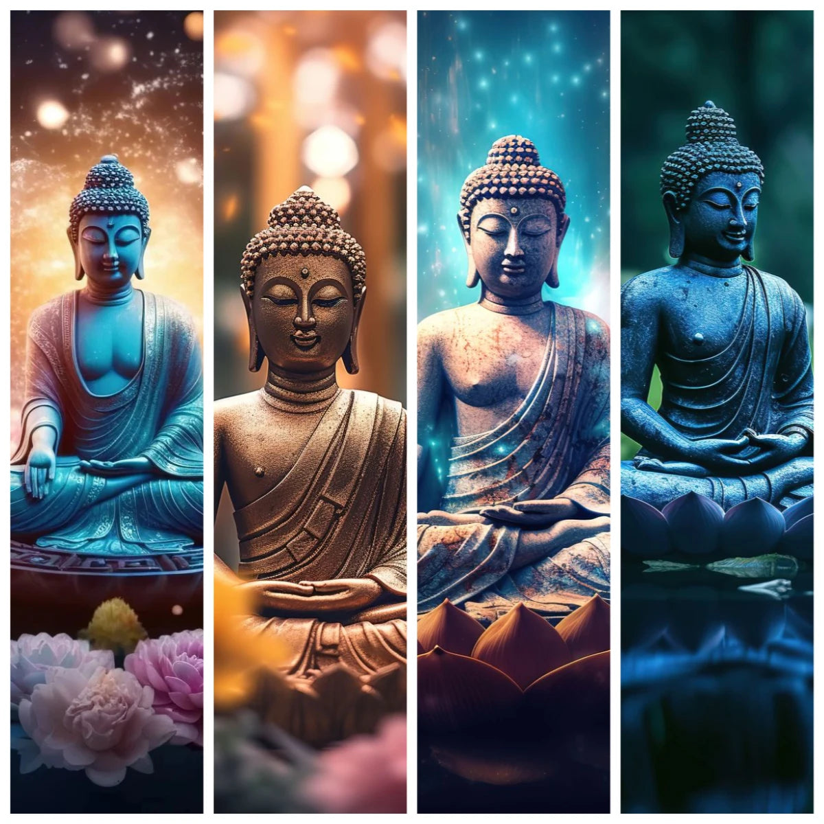 Buddha Zen Meditation Canvas Wall Art | Peaceful Nature Decor