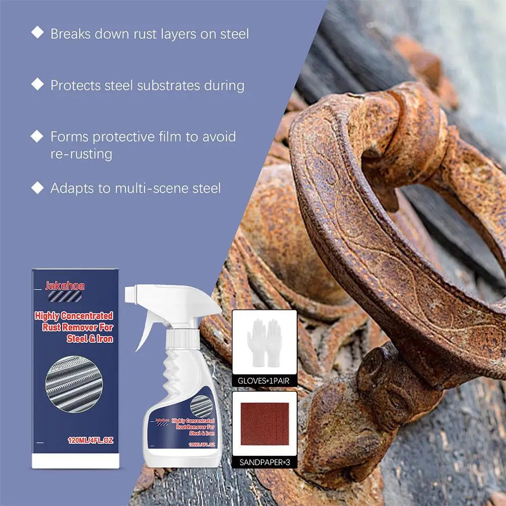 120ML Powerful Rust Remover for Metal Restoration Peaceful Pleasures Health and Wellness