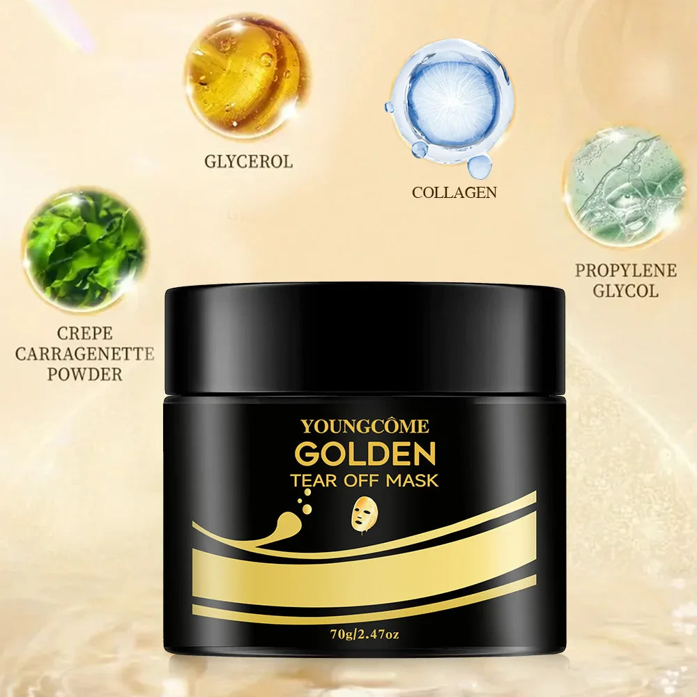 24K Gold Peel-Off Mask – Cleansing, Firming & Brightening