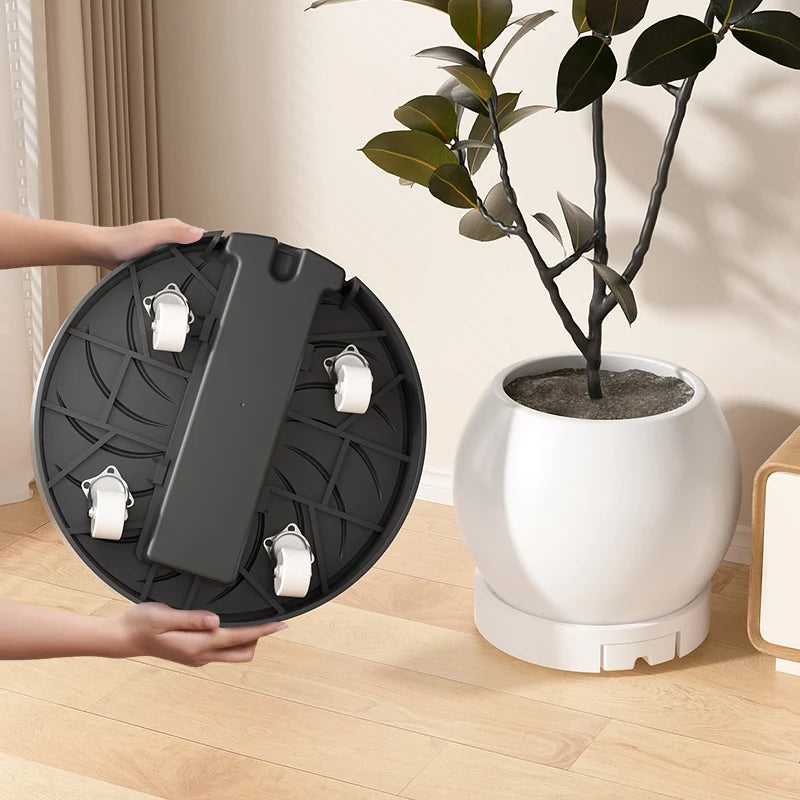 Wheeled Plant Pot Base | Plastic Planter Saucer with Wheels