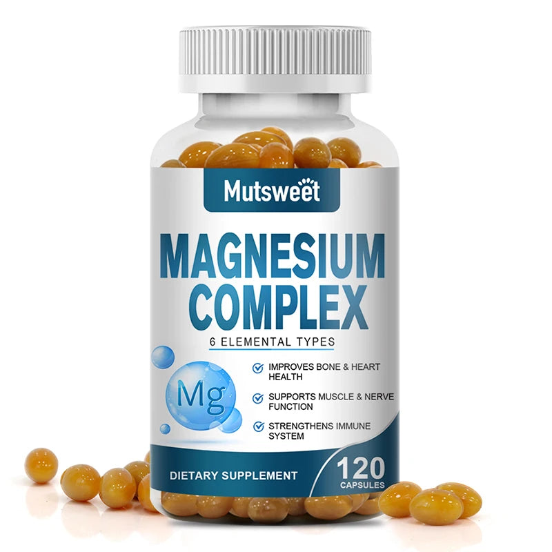 Complex Magnesium 500mg Capsules – Sleep, Muscle, Bone & Nerve Support | 120 Count Peaceful Pleasures Health and Wellness 120pcs 1 bottles United States
