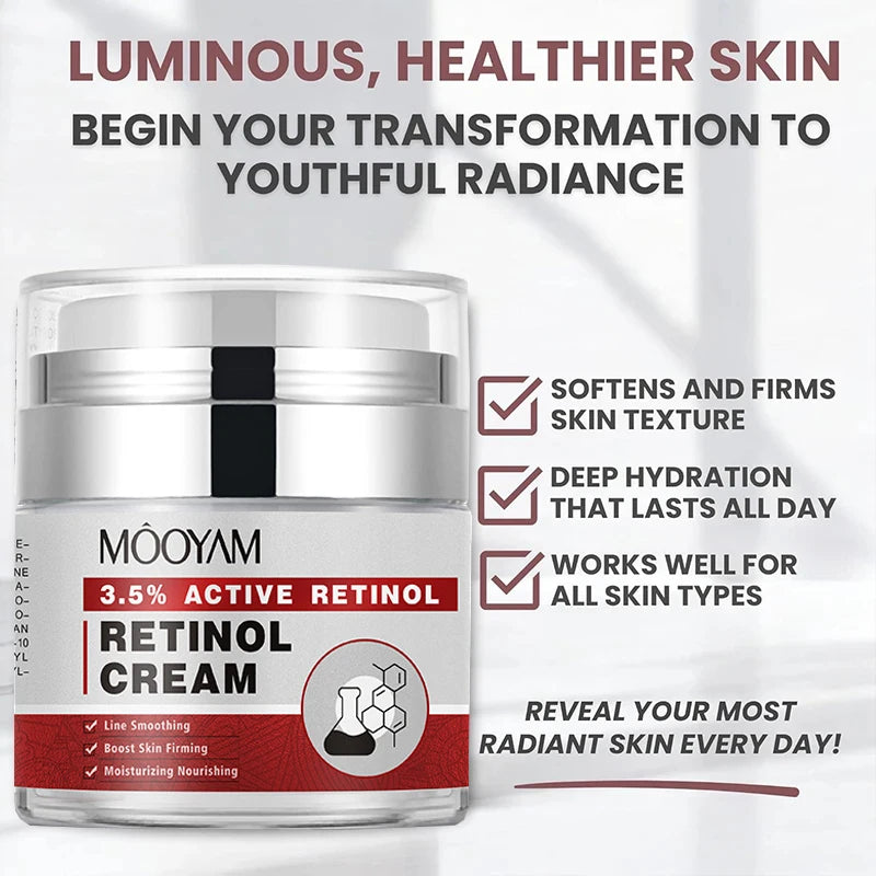 Instant Retinol Cream Wrinkle Remover Firming Lifting Anti Aging Fade Fine Lines Moisturizing Whitening Korea Repair Skin Care Peaceful Pleasures Health and Wellness