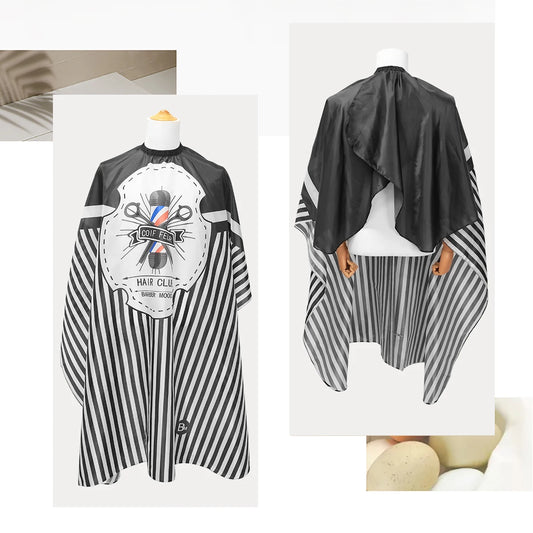 Barbertop Haircut Cloth Salon Waterproof Barber White Cape Hairdresser Apron Hair Cut Hairdress Gown Hairdressing Coat Peaceful Pleasures Health and Wellness