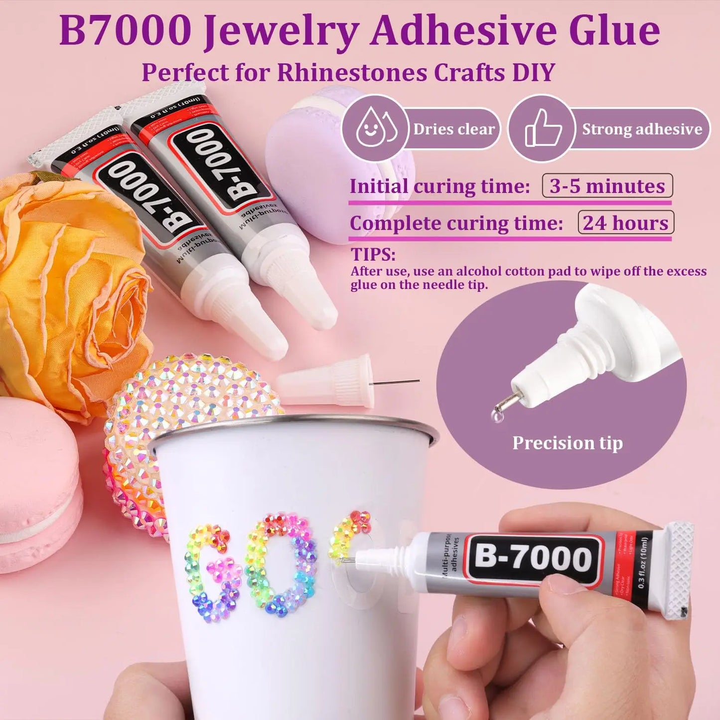 40-Grid Multicolor Flatback Rhinestone Nail Art Kit – 34,000 Gems