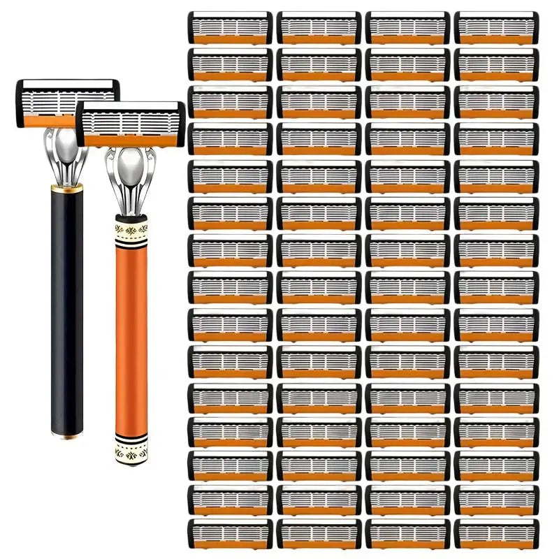 6-Layer Safety Razor – Manual Shaver for Men & Women