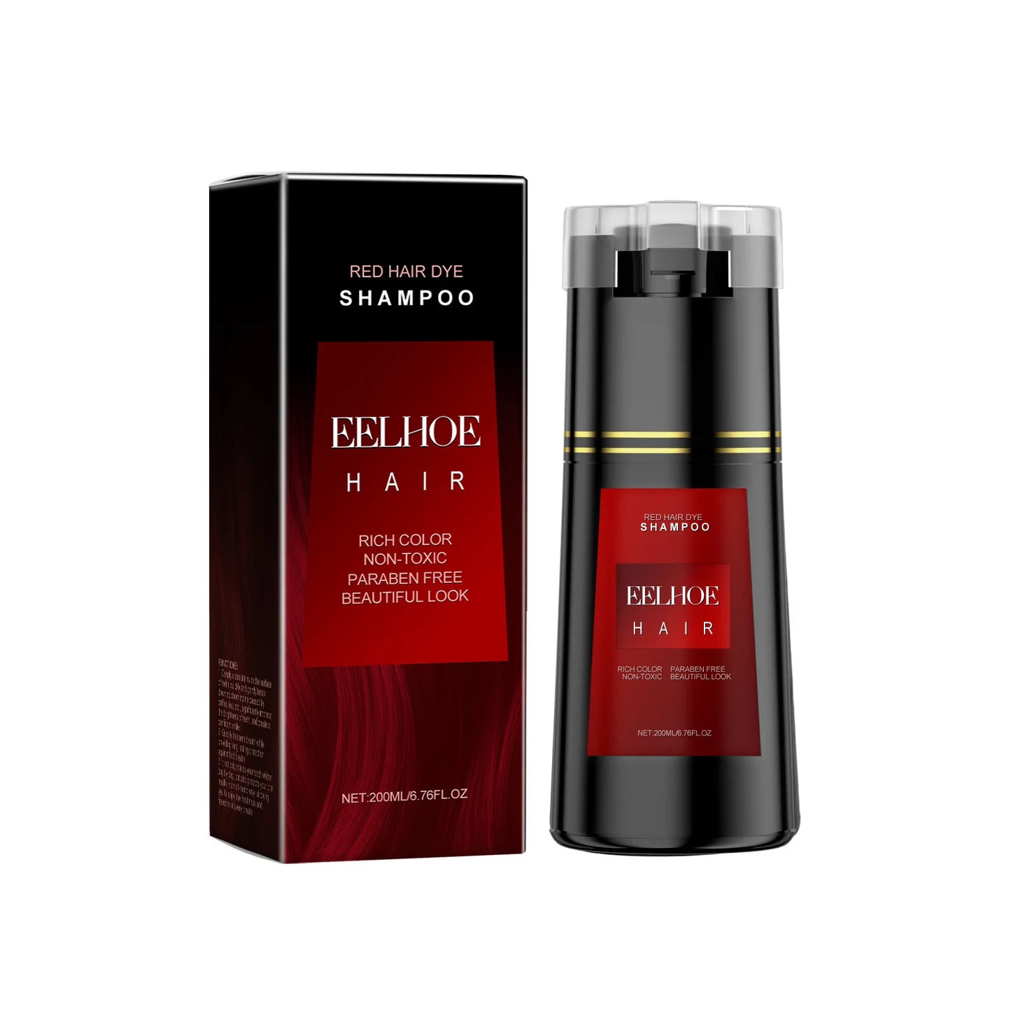 DIY Color Depositing Hair Shampoo Collection - Plant Extract Infused, Gentle & Easy to Color, Trendy Hair Dye Shampoo Peaceful Pleasures Health and Wellness red