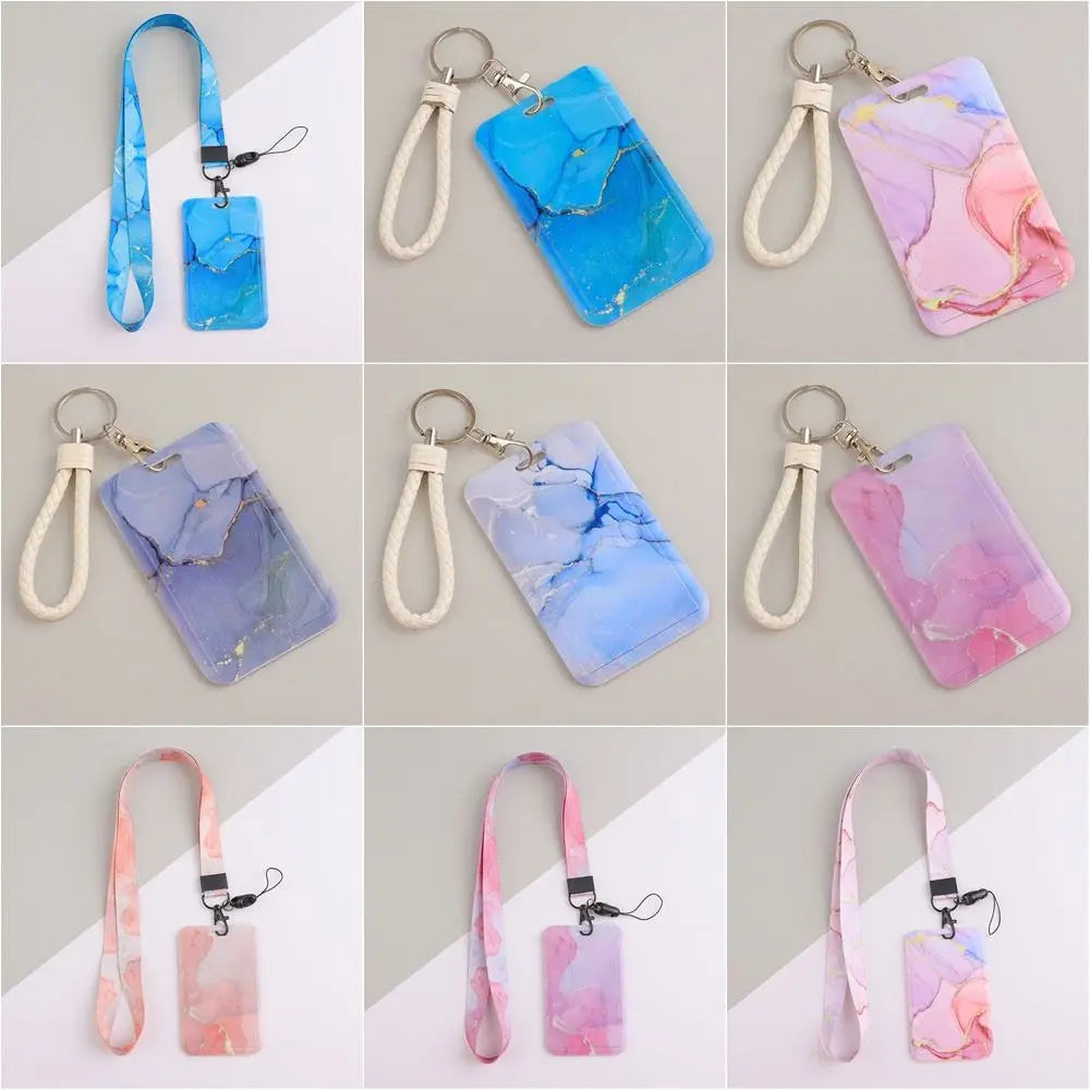 Office Supply Credit Card Keyrings Men And Women Pass Card ID Card Holder Credential Holder Lanyard Card Holder Card Straps Peaceful Pleasures Health and Wellness