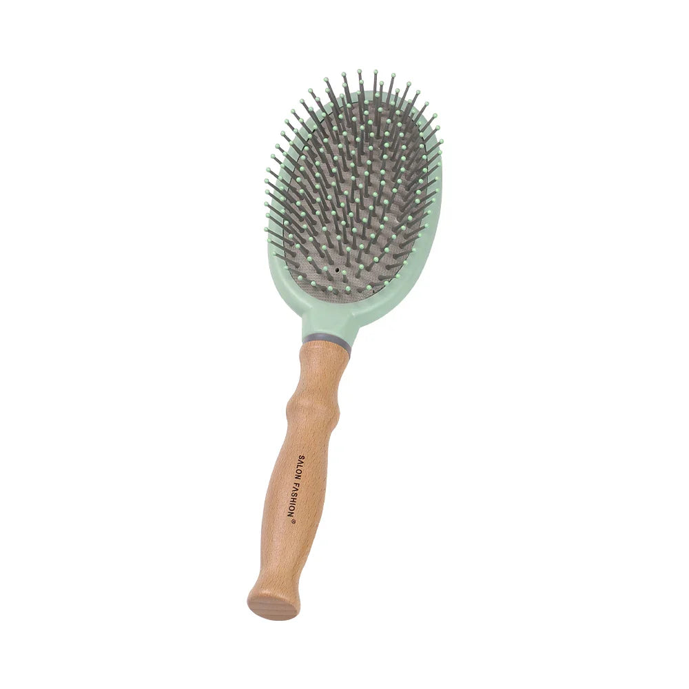 Wooden Handle Anti-Static Air Cushion Hair Brush & Comb