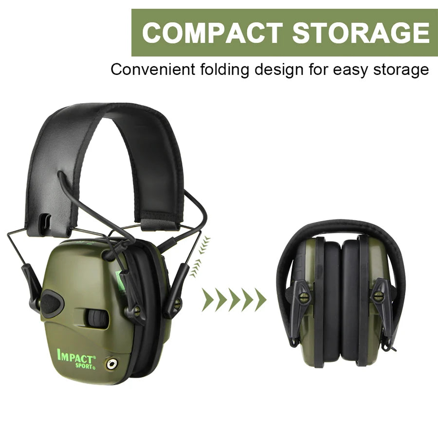 Electronic Shooting Earmuffs Tactical Impact Sound Amplification Headset Ear Protection Anti-noise Ear Muff Outdoor Sports 1pc Peaceful Pleasures Health and Wellness