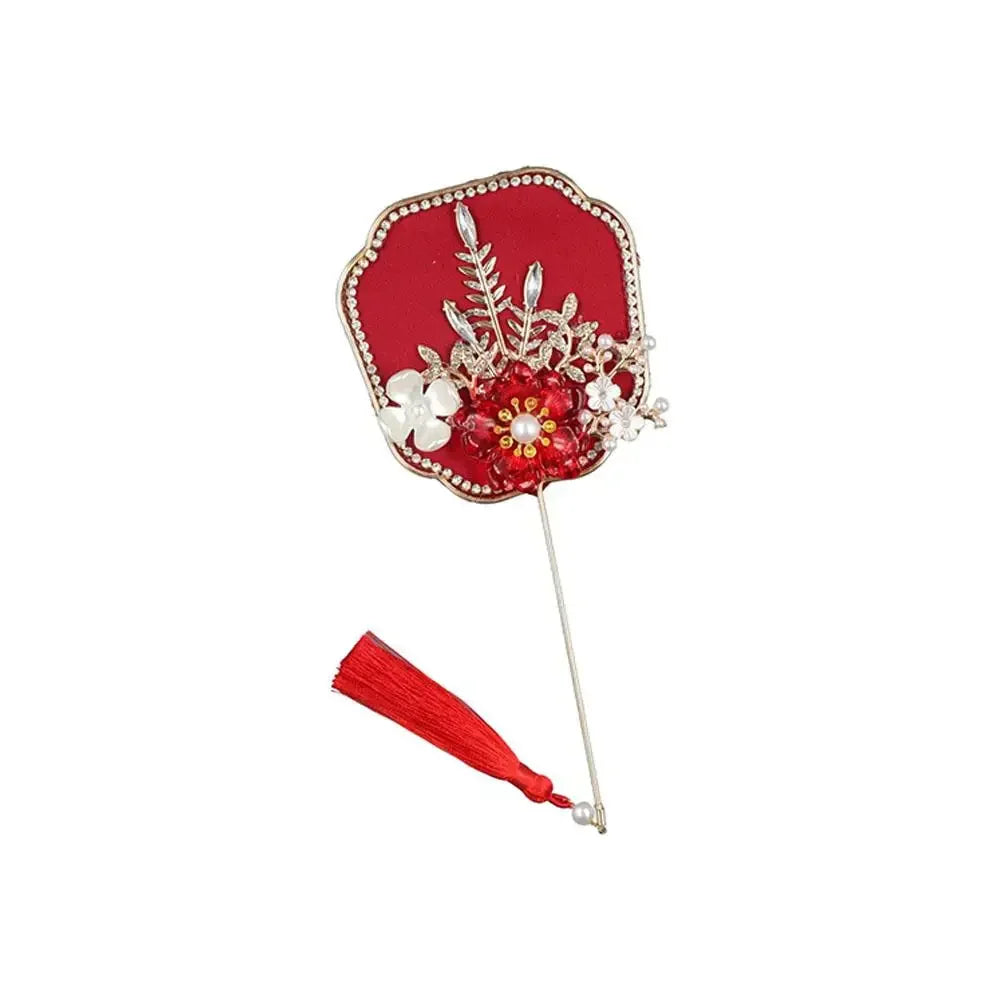 Vintage Chinese Silk Fan with Tassels & Pendant | Bridal Wedding