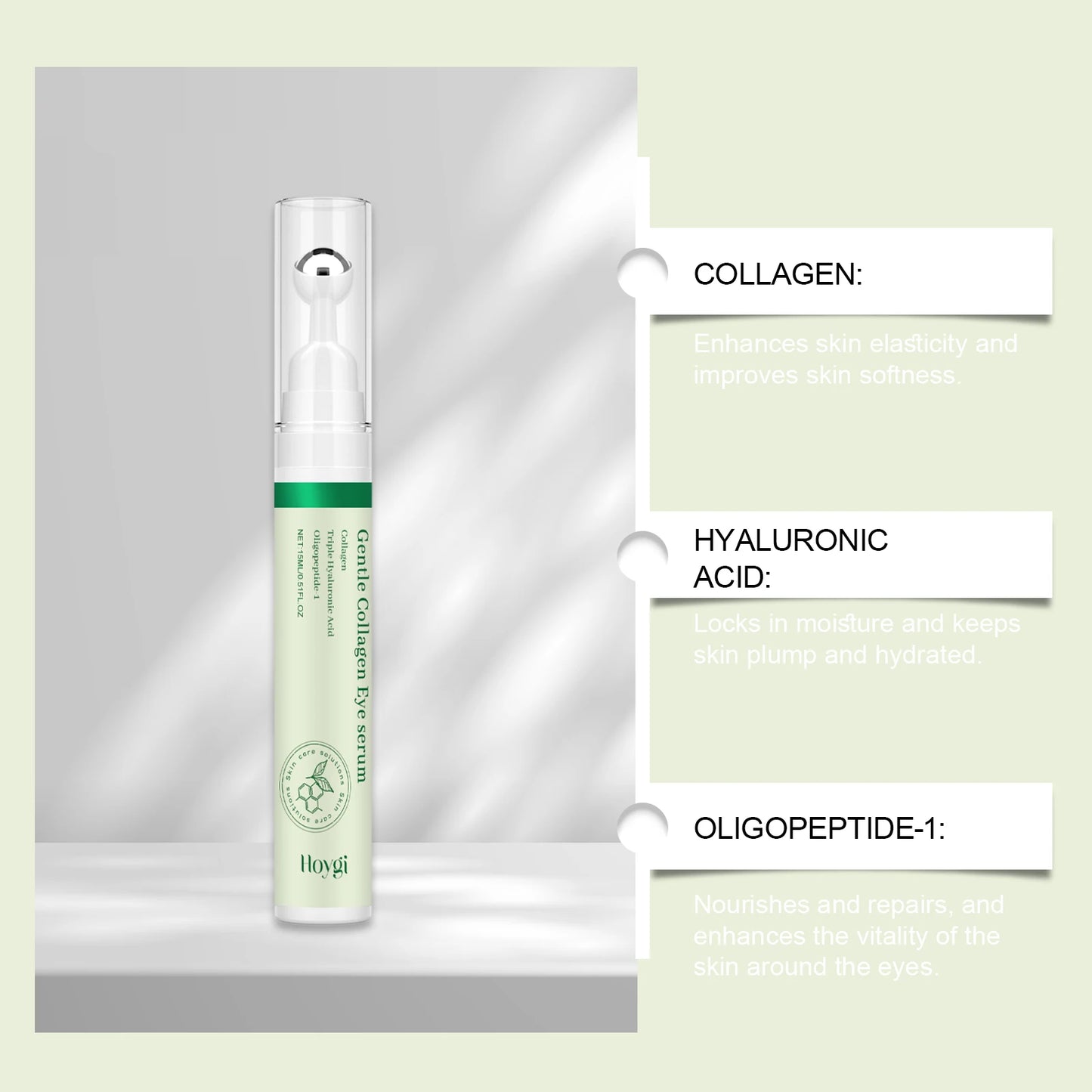 Hoygi Collagen Eye Serum – Dark Circles & Puffiness Roller