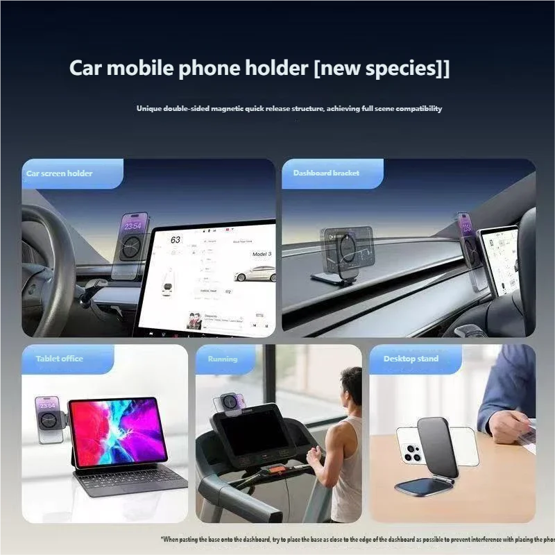 Ultra-Thin Magnetic Car Phone Holder & Desktop Stand Magnetic Phone Mount Peaceful Pleasures Health and Wellness