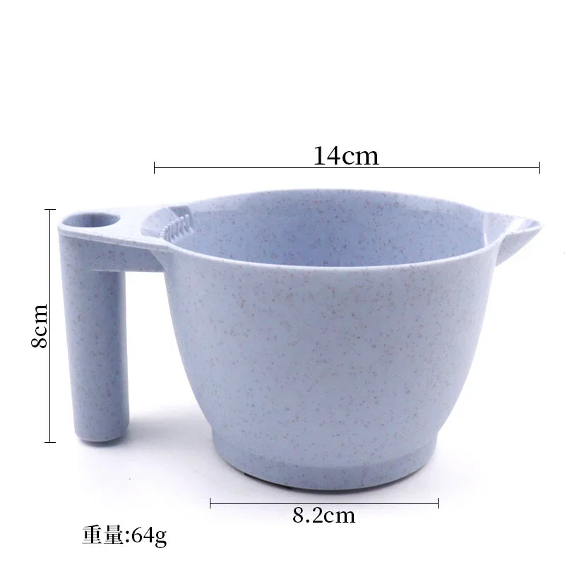 Wheat Straw Hair Dye Mixing Bowl with Handle | Pro Tool