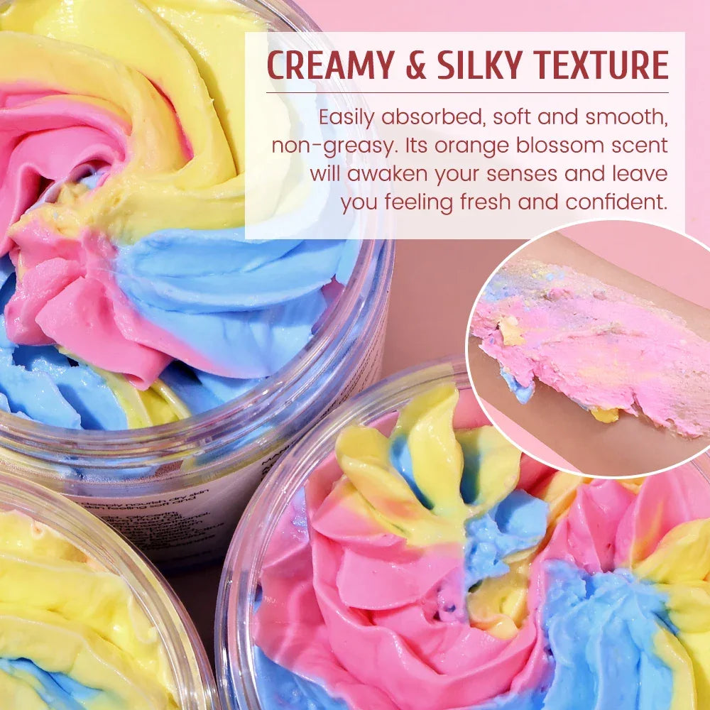 Rainbow Whipped Body Butter – 190g Vegan Moisturizer Peaceful Pleasures Health and Wellness