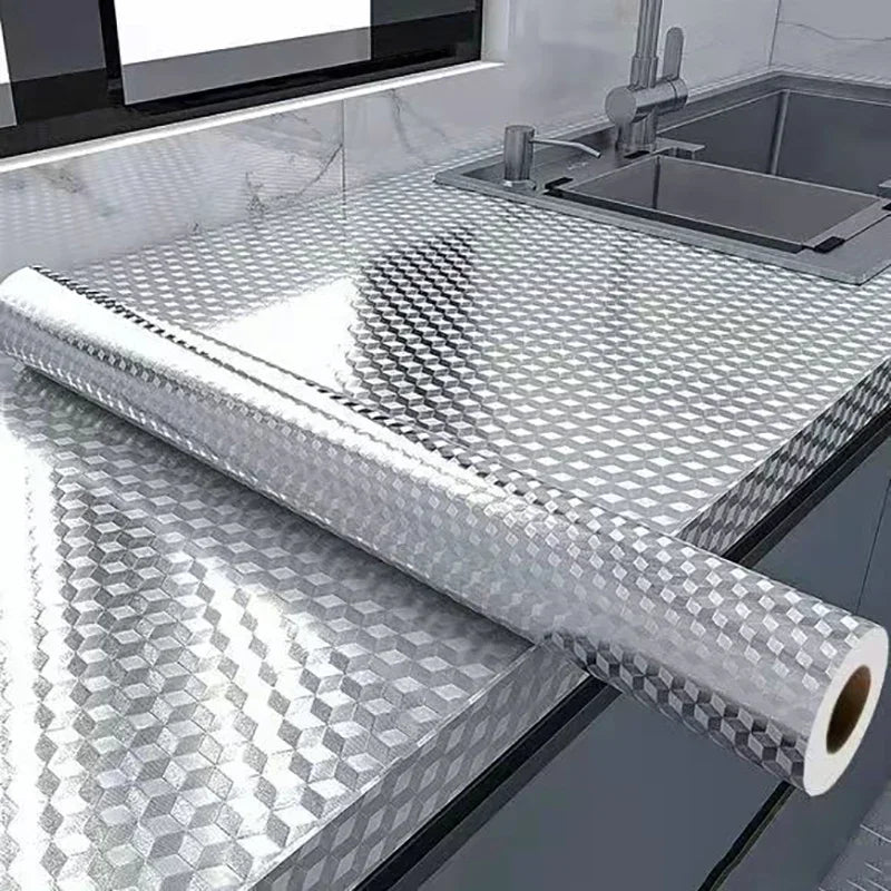 40cm Self-Adhesive Aluminum Foil Kitchen Backsplash Liner