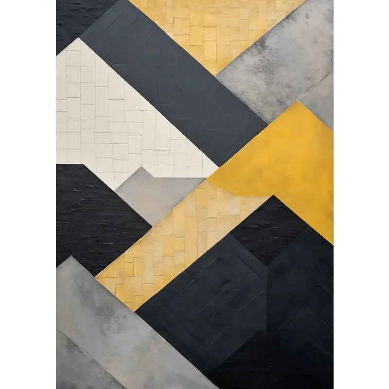 Abstract Bohemian Geometric Shapes Abstract Landscape Line Poster Printed Canvas Painting Wall Art Pictures Home Decor Gift Peaceful Pleasures Health and Wellness 10 35x45cm