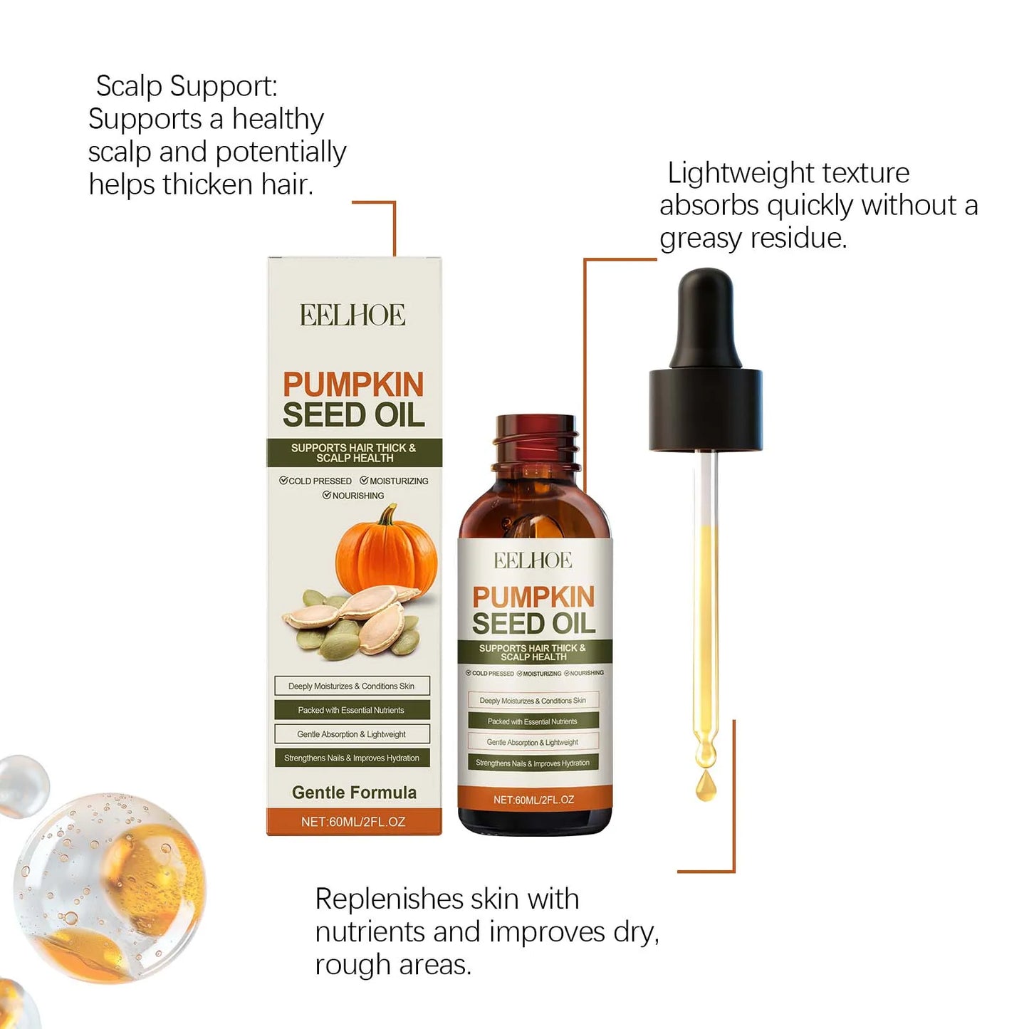 EELHOE Pumpkin Seed Oil – Nails, Hair & Skin Care 60ml