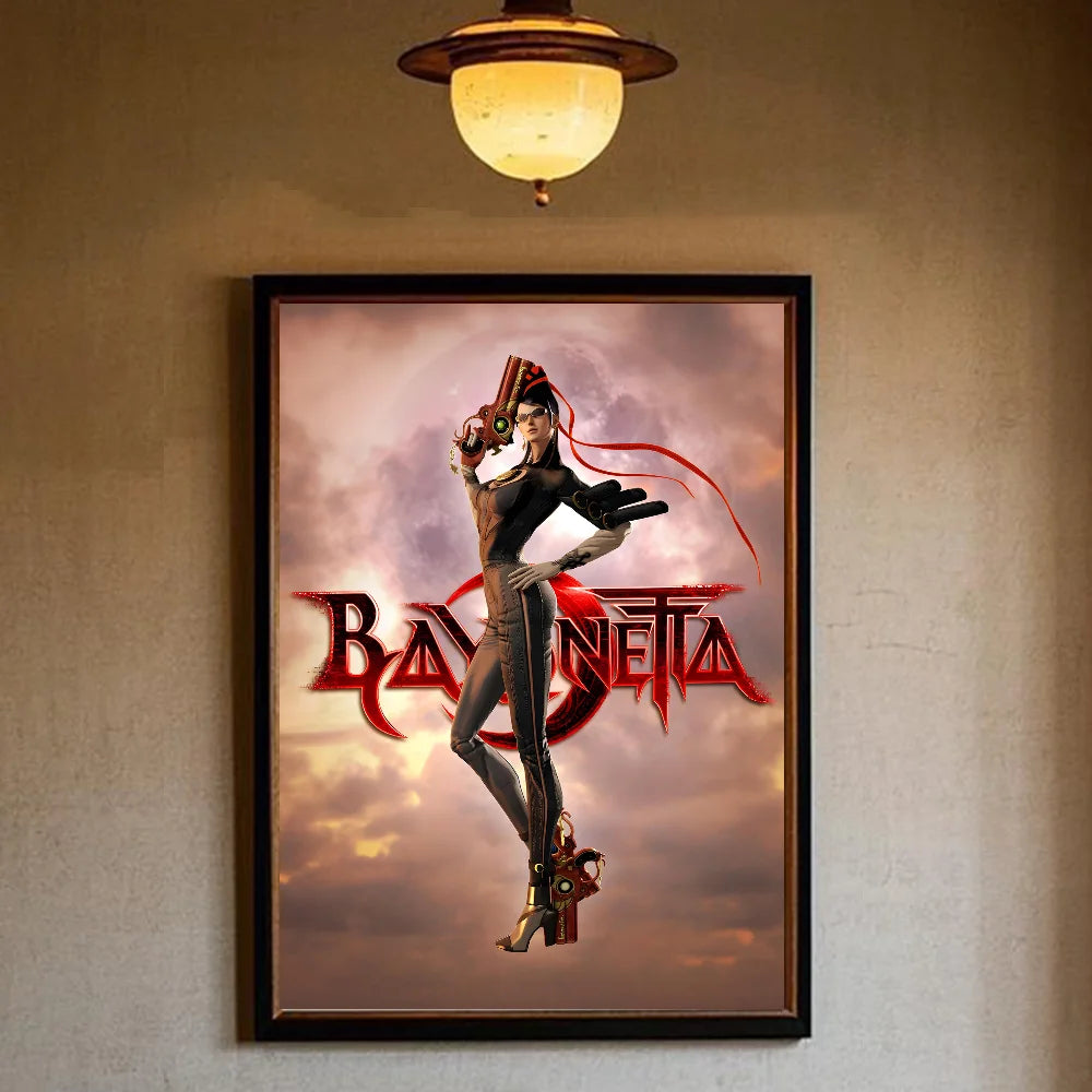 Bayonetta 3 Vintage Poster | HD Waterproof PVC Wall Art Gaming Wall Poster Peaceful Pleasures Health and Wellness