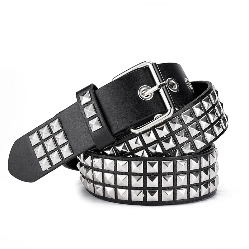 Vintage Bronze Chunky Belt – Y2K Punk Grunge Jean Belt Unisex