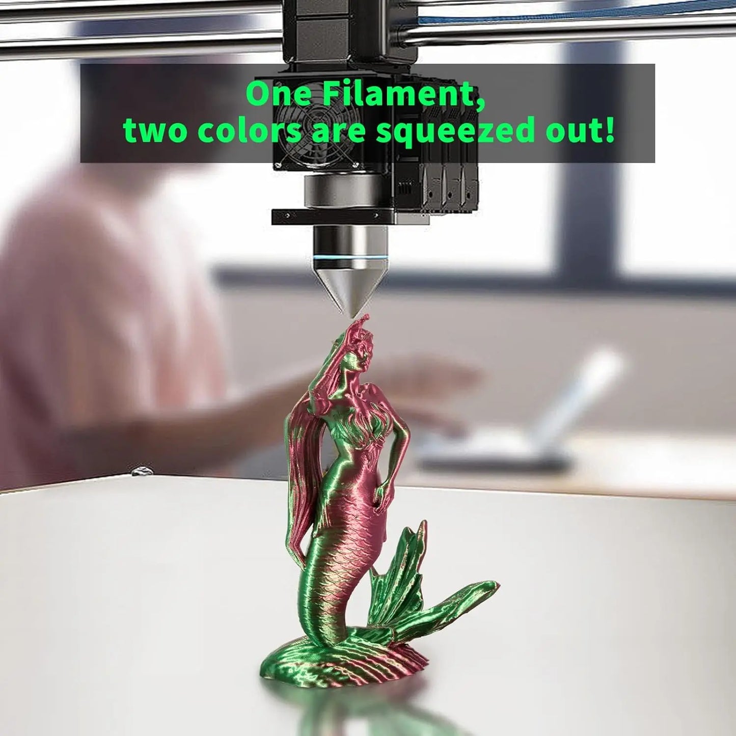 3D Maliang Dual Color Silk PLA Filament 1.75mm – 4-Pack