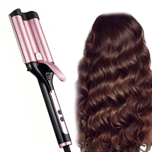 Salon-Quality Triple Barrel Curler 31mm Ceramic Coating Hair Curler for Professional-Looking Smooth Waves at Home Peaceful Pleasures Health and Wellness