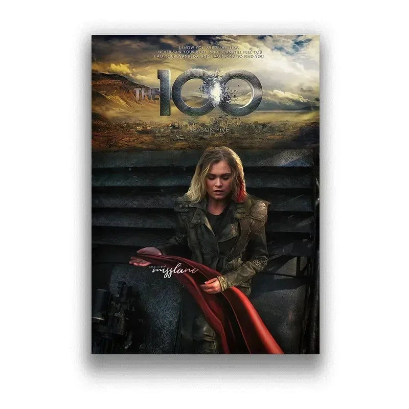 The 100 Season TV Series Minimalist Aesthetics Canvas Painting, Modern Print Wall Art for Living Room Home Decor Peaceful Pleasures Health and Wellness
