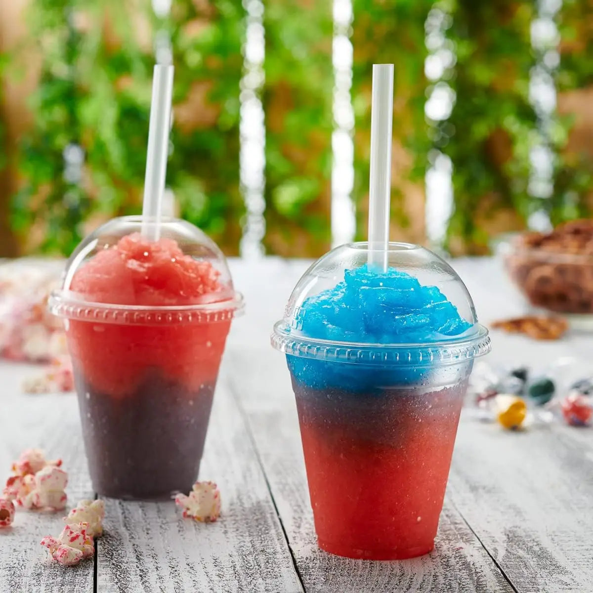 12OZ Clear Plastic Cups with Lids To Go Crystal Clear Disposable Plastic Cups with Straw for Iced Coffee Smoothies Soda Lemonade Peaceful Pleasures Health and Wellness