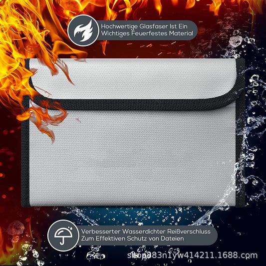 Fireproof Waterproof Document Bag | Zipper Cash Safe Pouch Document Storage Bag Oasis Select