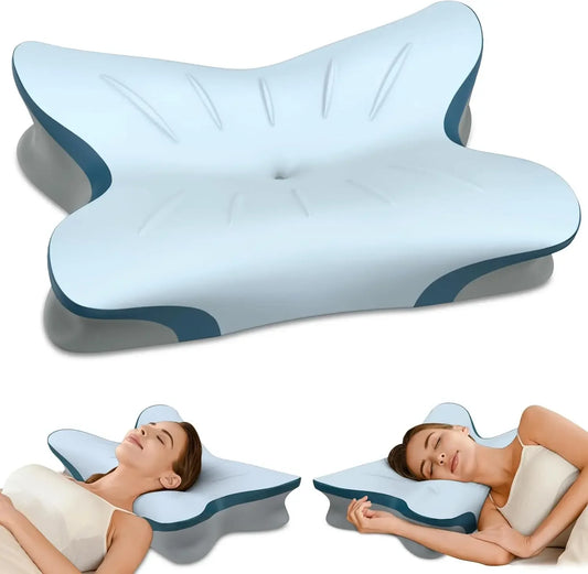 Ergonomic Memory Foam Neck Pillow for Pain Relief - Cooling Contour Pillow for Side, Back, Stomach Sleepers Peaceful Pleasures Health and Wellness United States