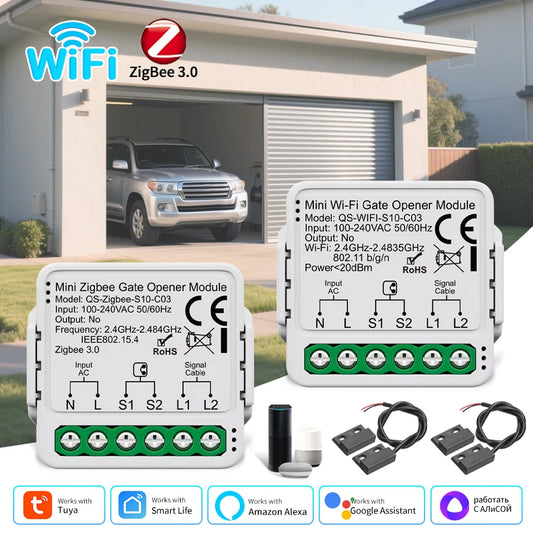 Tuya WiFi Zigbee Smart Garage Door Switch Module Gate Open Controller Breaker Smart Life APP Voice Control For Alexa Google Home Peaceful Pleasures Health and Wellness