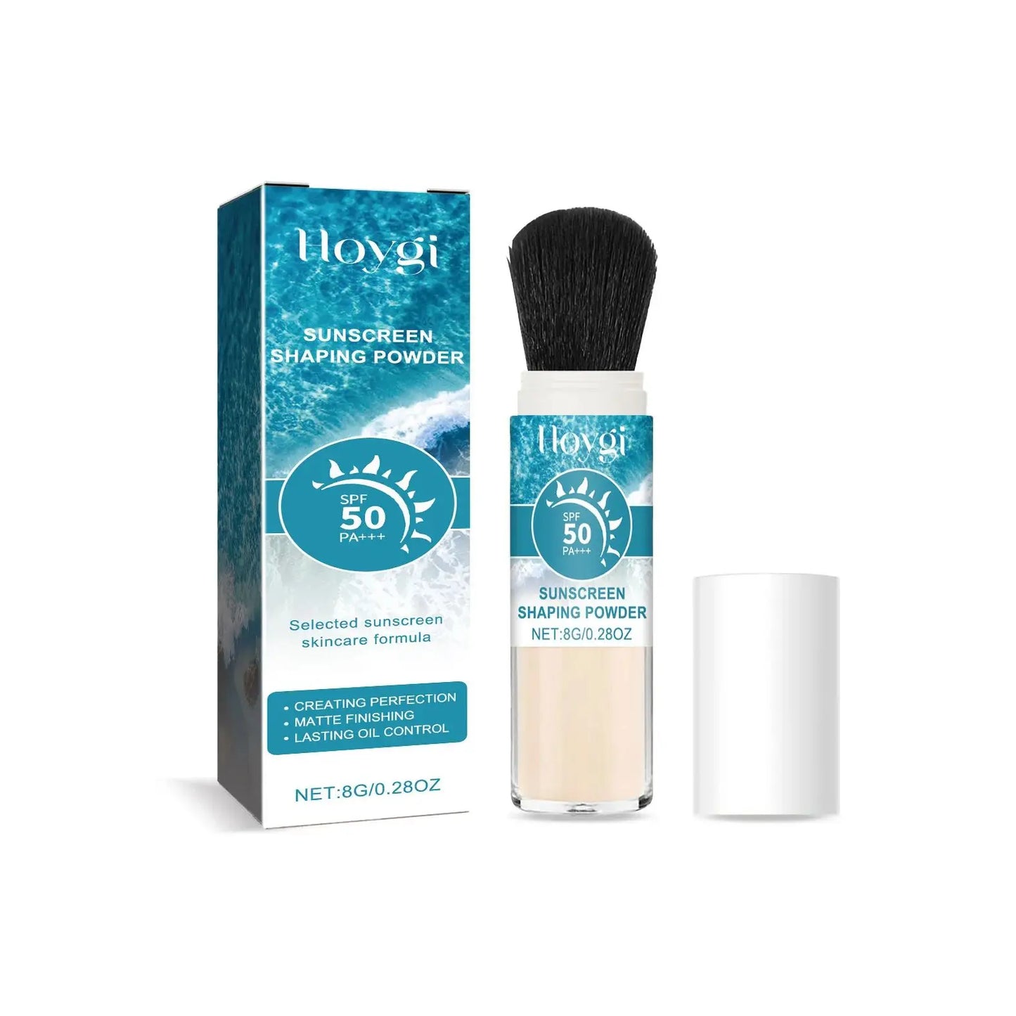 SPF50 Sunscreen Loose Powder Covering Pore Oil Control Translucent Matte Sunblock Waterproof Full Coverage Makeup Setting Powder Peaceful Pleasures Health and Wellness 8g Boxed