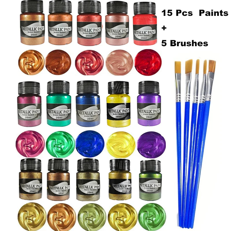Mica Powder 15Colors - 20g/Bottle of Natural Pigment Powder for DIY Epoxy Resin Soap Making Candle Making,Lip Gloss,Dye,Nail Peaceful Pleasures Health and Wellness 15Colors H M