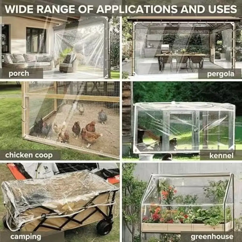 Transparent Waterproof Tarpaulin | Foldable Garden Rain Cover