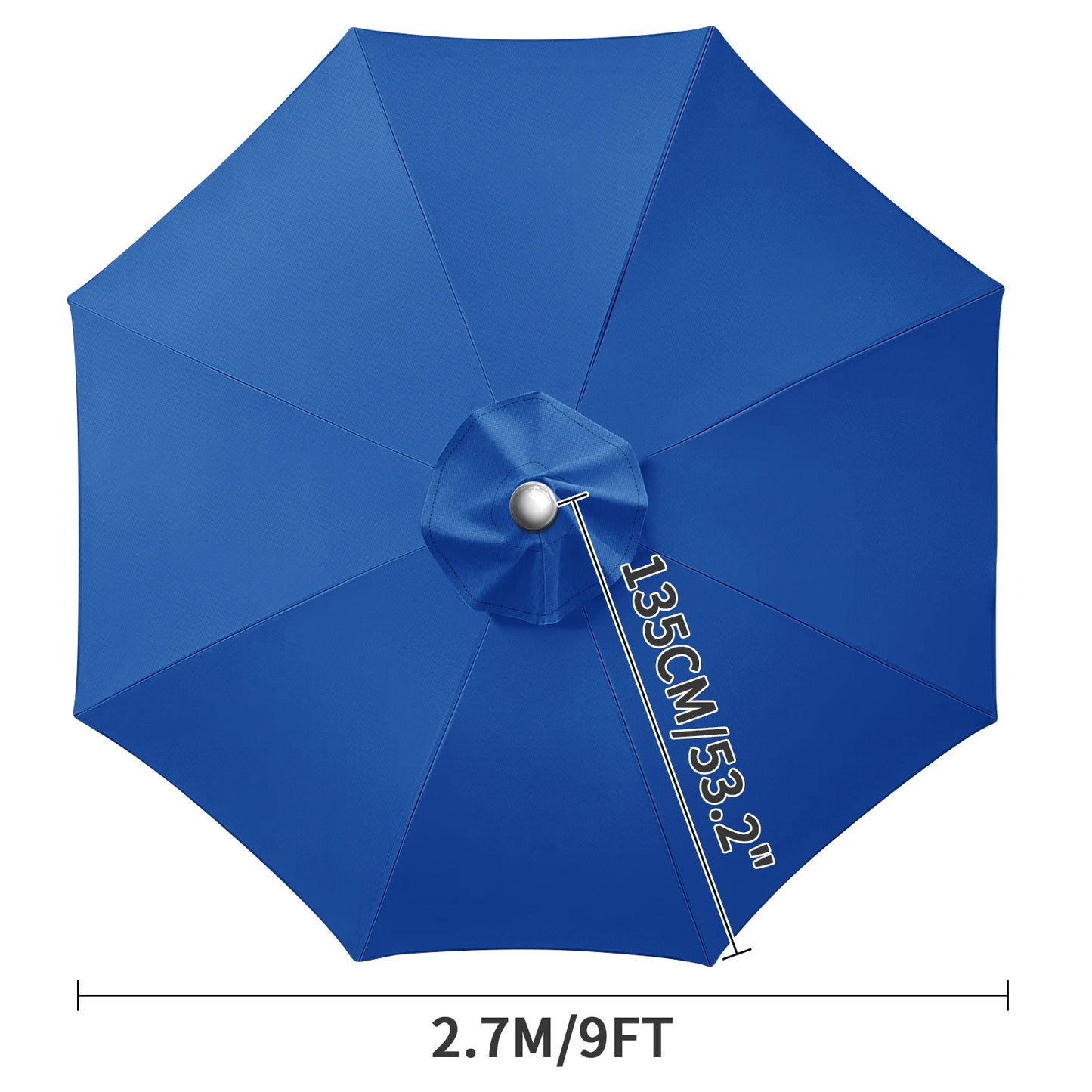 Waterproof Patio Umbrella Replacement Canopy 6 & 8 Rib