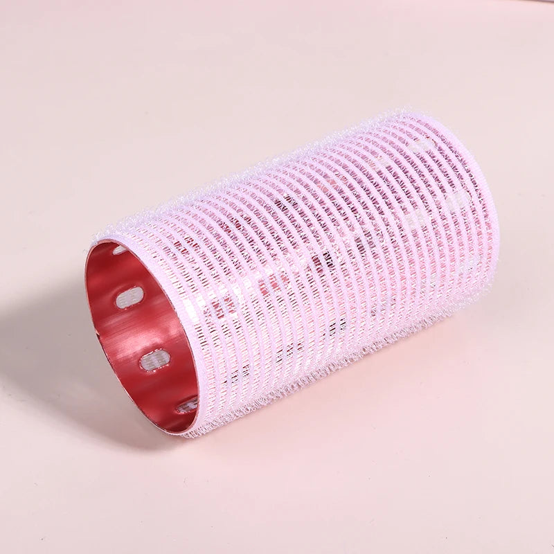 Color Aluminum Core Self-adhesive Hair Roll 5*9cm Pure Nylon Hook And Loop Roller Self Grip Styling Hot Thermal Volume Curler Peaceful Pleasures Health and Wellness White Rose Gold