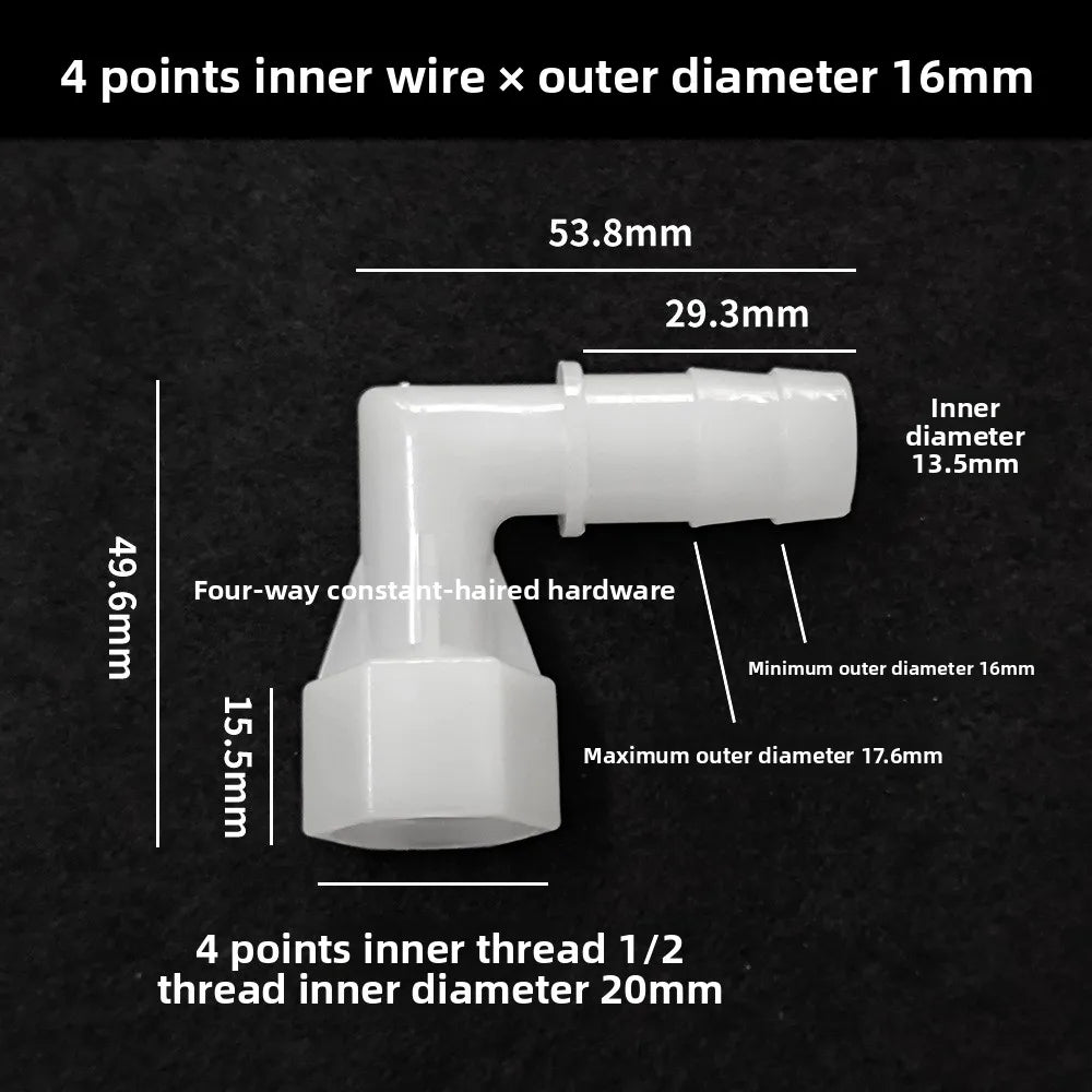 PP Elbow Hose Connectors 4–20mm | Aquarium & Garden Fittings