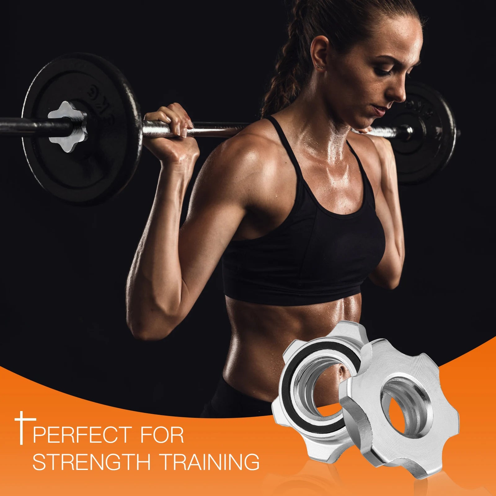 2pcs Anti-Slip Weight Lifting Nut Dumbbell Nut Handbell Bar Clip Lock Screw Nut Dumbells Bar Nut Dumbells Bar Collar Screw Peaceful Pleasures Health and Wellness