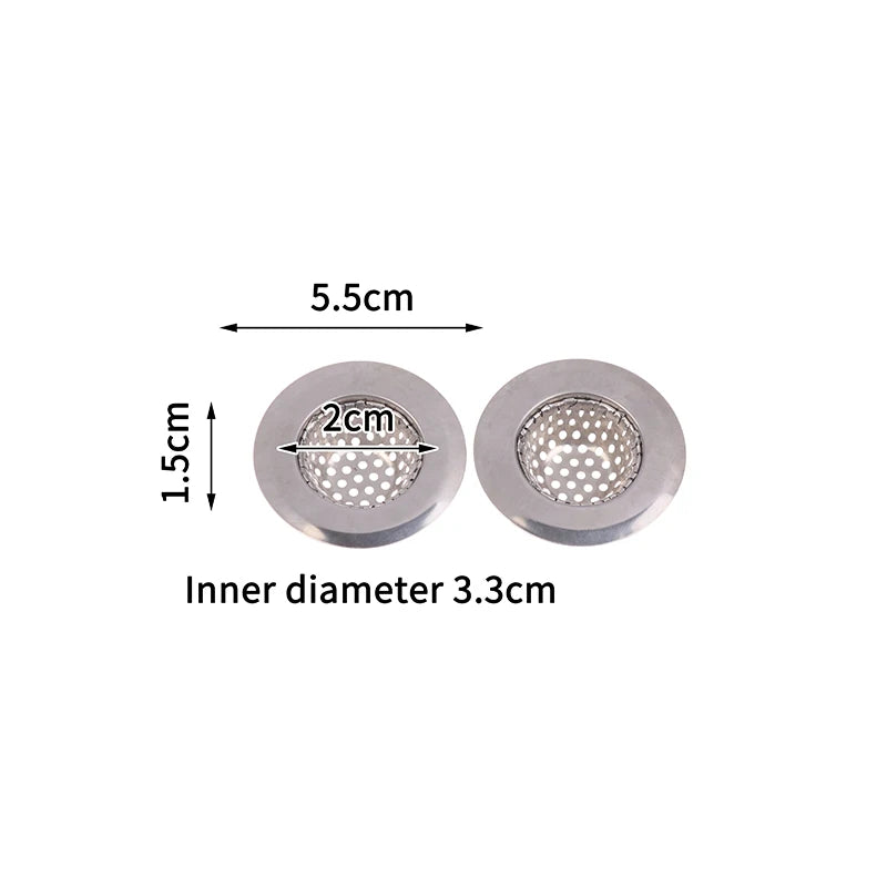 2PCS Silver/White/Black Kitchen Stainless Steel Sink Filter Mesh Shower Floor Drain Hair Catcher Stopper Food Slag Drainer Peaceful Pleasures Health and Wellness A1