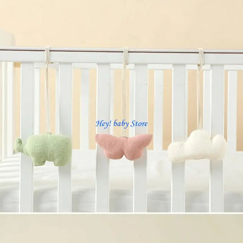 Cotton Baby Pacifier Holder Rattle Toy – Stroller, Crib & Car