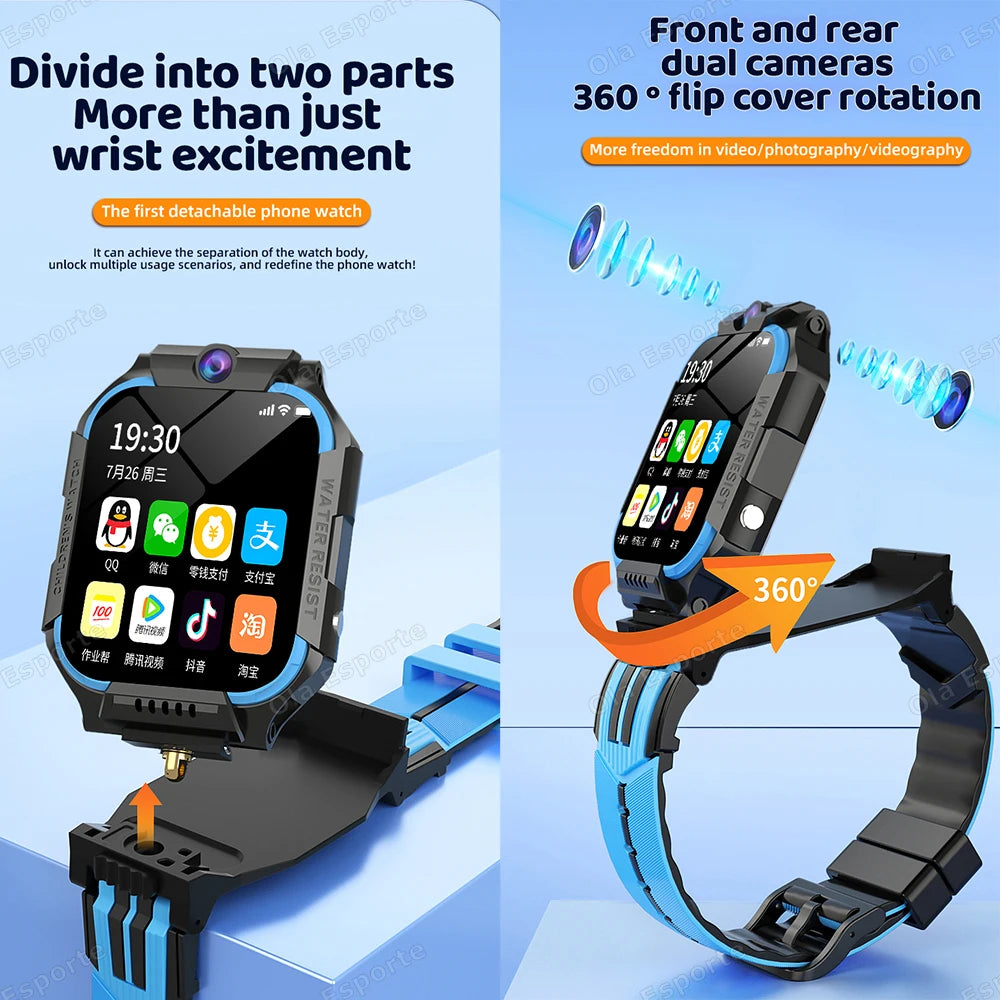 Kids 4G GPS Smart Watch | SOS Camera SIM Card Boys Girls
