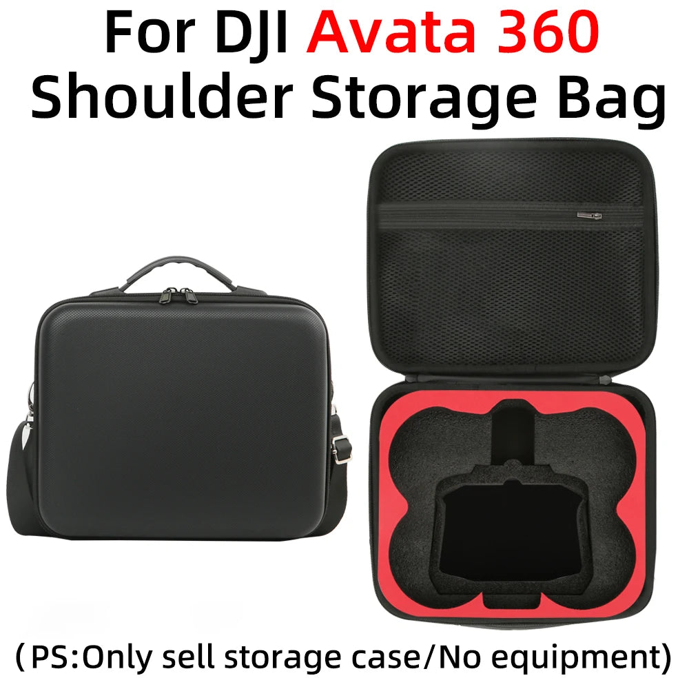 PU Storage Bag for DJI Avata 360 & RC 2 with Shoulder Strap