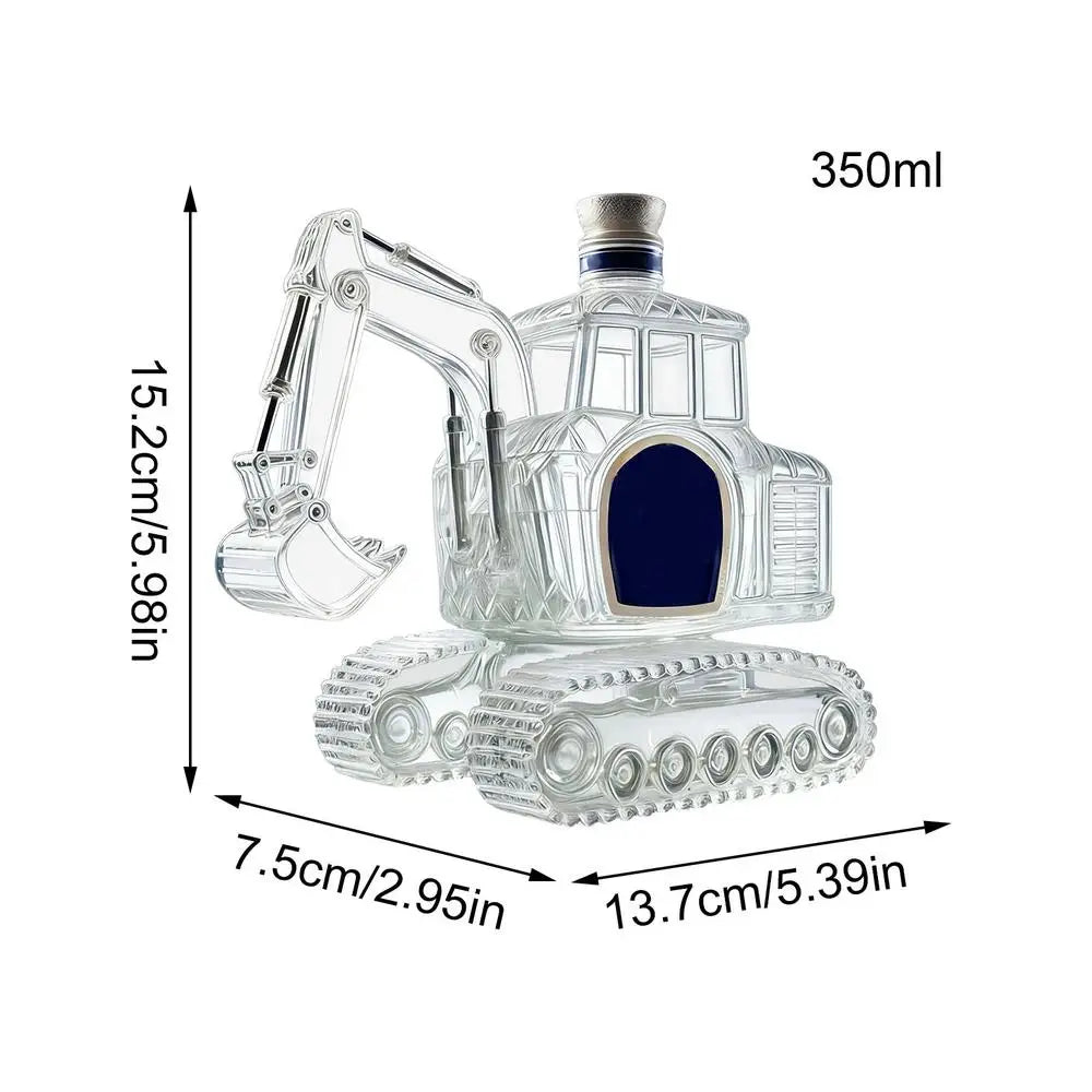 Excavator Whiskey Decanter | Crystal Glass Gift for Him Whiskey Decanter Peaceful Pleasures Health and Wellness single attribute