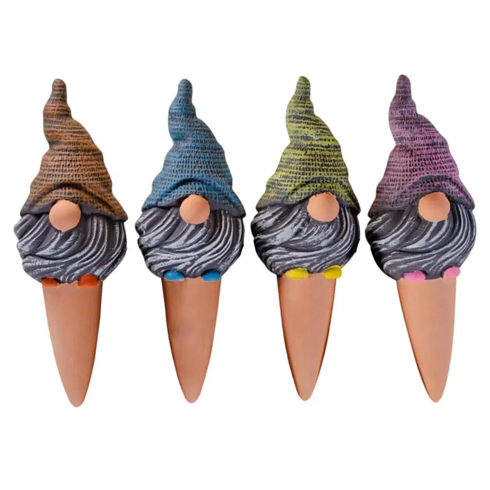 Gnome Self-Watering Spikes | Terracotta Plant Irrigator Set of 4