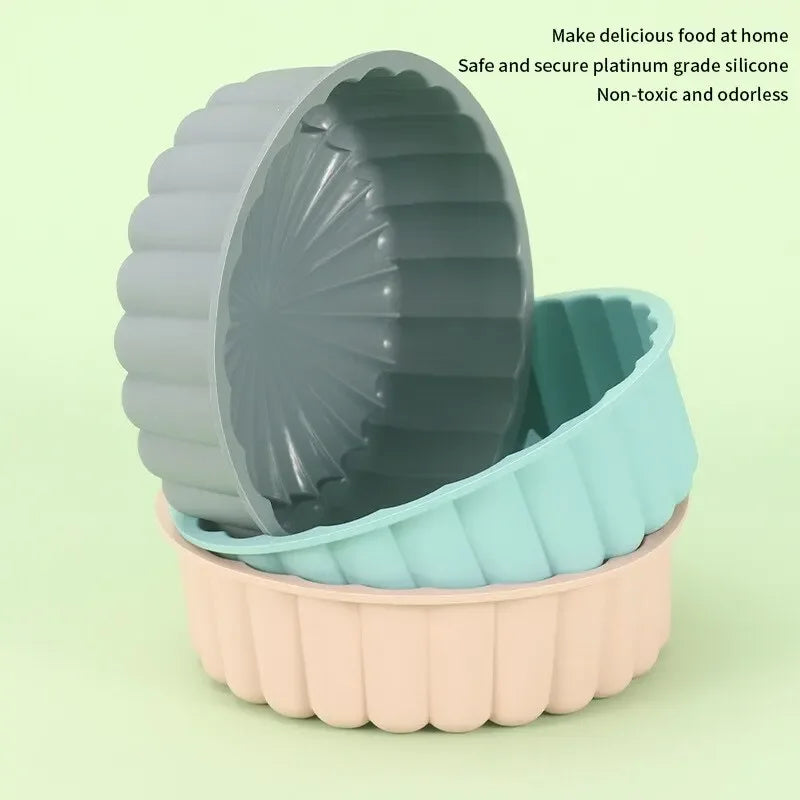 Round Silicone Cake Pan – Non-Stick DIY Baking Mold
