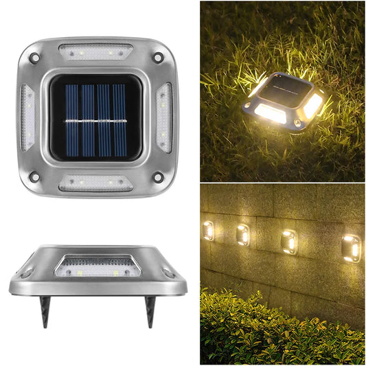 Solar Ground Light 8 LED Warm Waterproof Outdoor Garden Lamp Solar Garden Light Peaceful Pleasures Health and Wellness