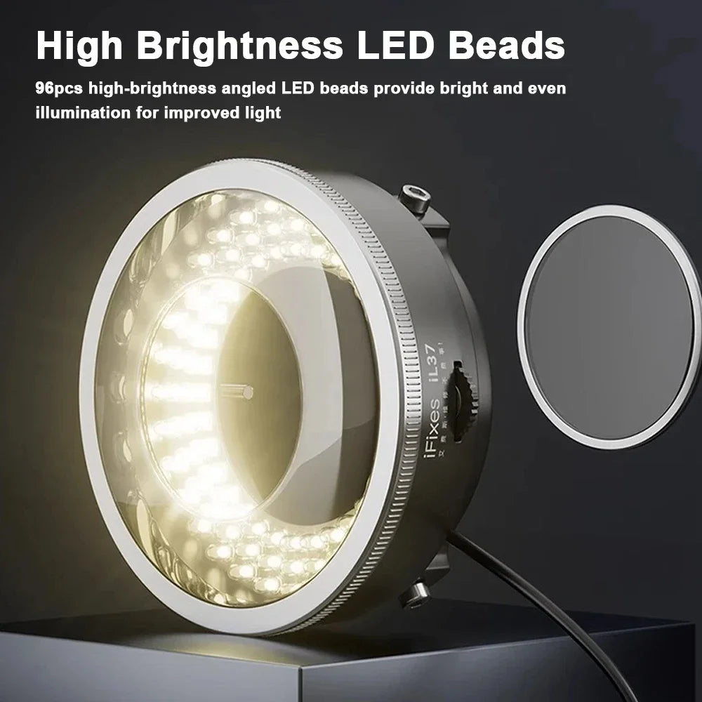 IFixes IL37 Polarized Ring Light - 360° Rotatable LED Analyzer for Microscopy/Semiconductor Inspection (Adjustable Intensity) Peaceful Pleasures Health and Wellness