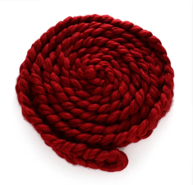18 micron Chunky merino braid, 2M braid basket filler newborn photography props ニューボーンフォト신생아 사진 newborn acessórios fotografia Peaceful Pleasures Health and Wellness wine (2M)