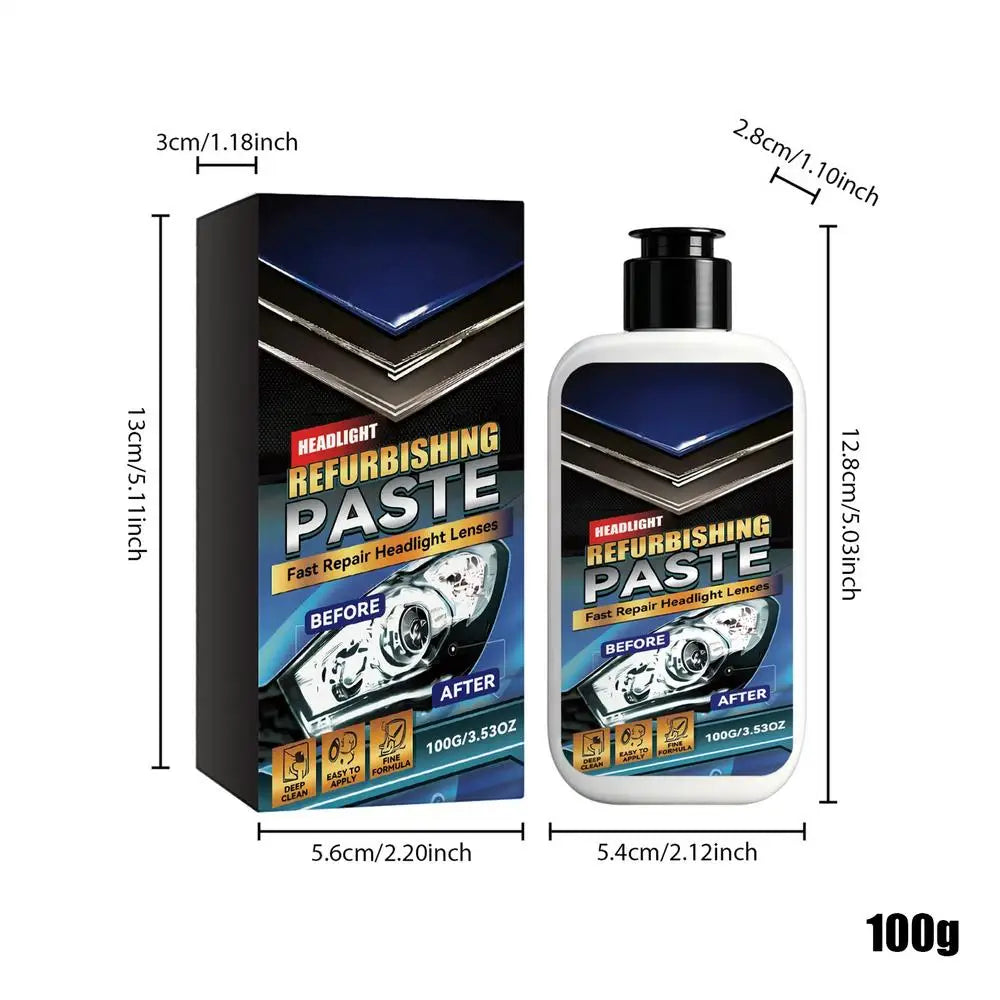 Car Headlight Restoration Polishing Paste 100g | UV Protection